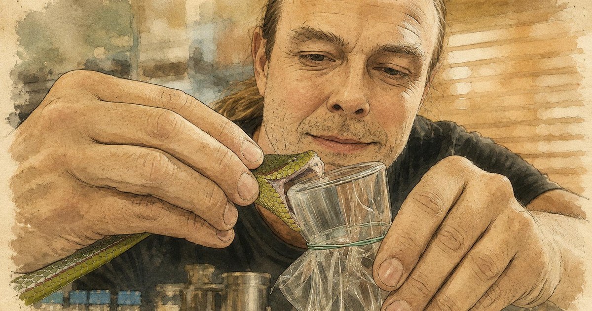 Controlled snake venom extraction for research